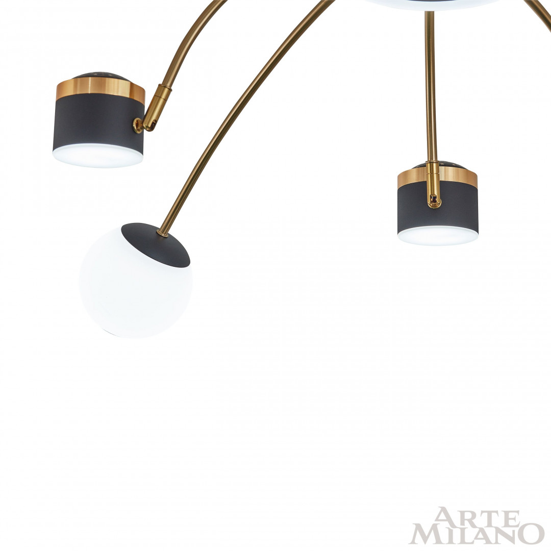 Потолочная люстра Arte Milano 272040/10 BK/GD
