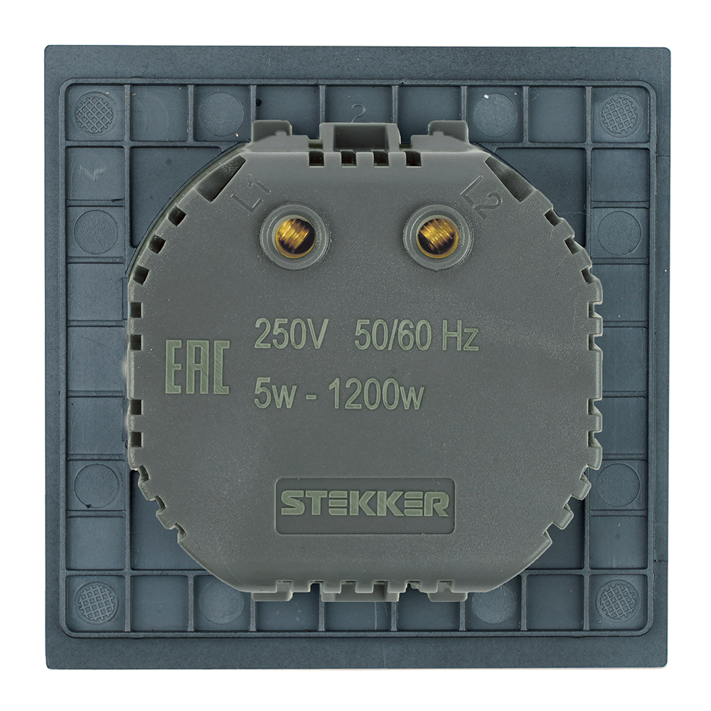 Выключатель диммирующий Stekker Мия RSW10-3106-05, серия Мия черный бархат 50568