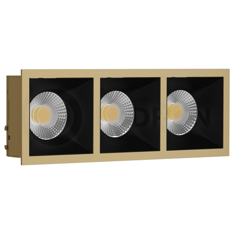 Встраиваемый светильник LeDron RISE KIT 3 Gold/Black 00000014664