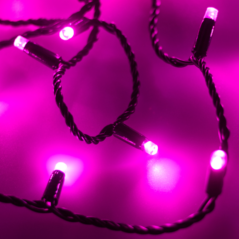 Светодиодная гирлянда Arlight ARD-String-Classic-10000-Black-100LED-Std PINK 025806