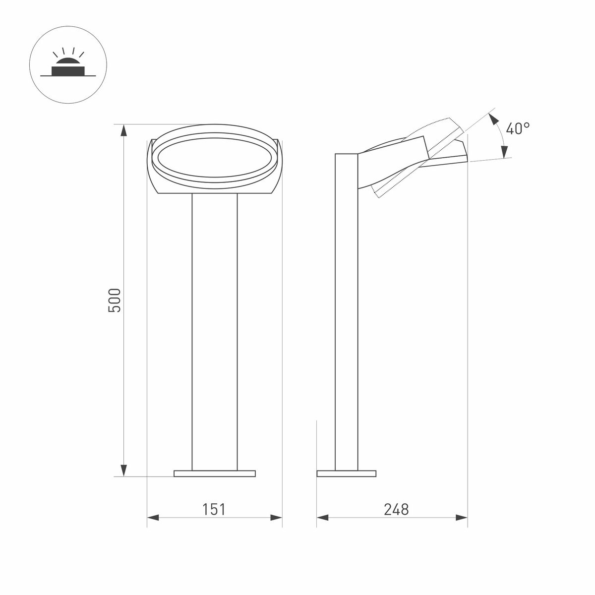 Уличный светильник Arlight LGD-Eye-Boll-H500-6W Warm3000 029982(2)