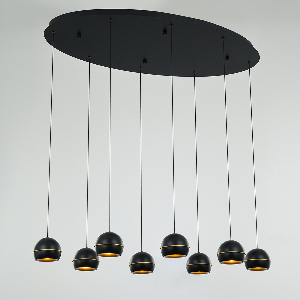 Подвесная люстра шар DeLight Collection MD21001034-8A black/gold