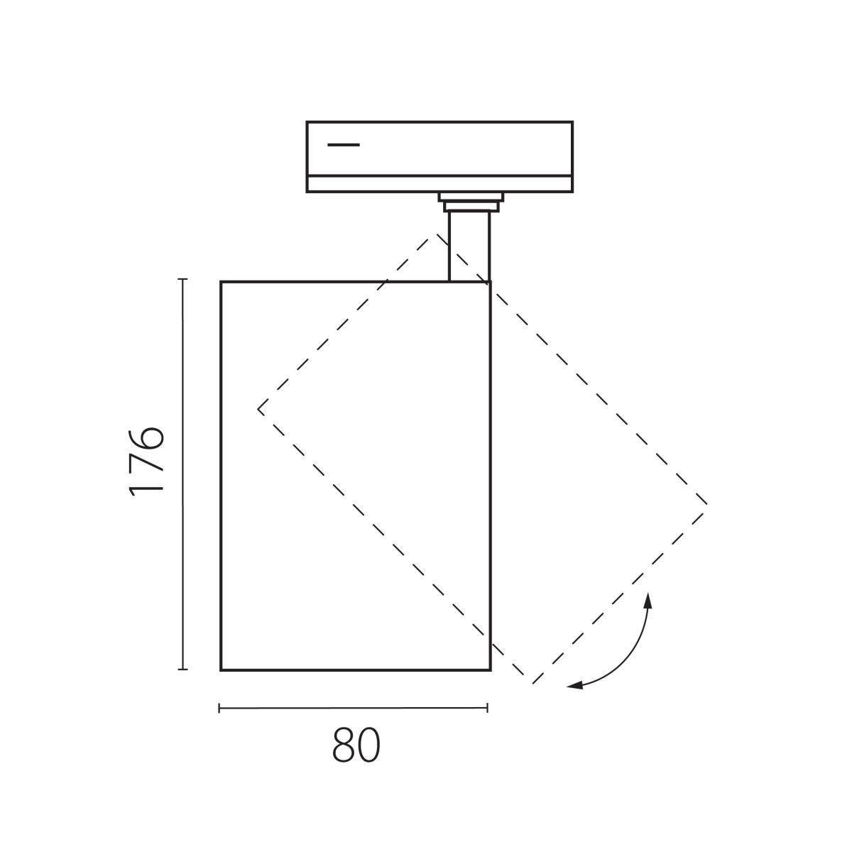 Трековый светильник для однофазного/трехфазного шинопровода Barra 20-55G с тонким адаптером Lightstar Canno Pro C4307SS