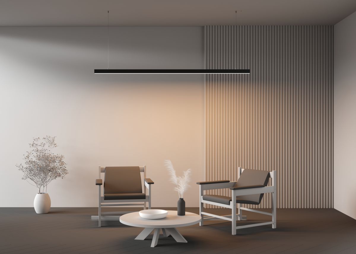 Линейный подвесной светильник Maytoni Technical 3000K 50x50 (Черный, 2 м) LL312031