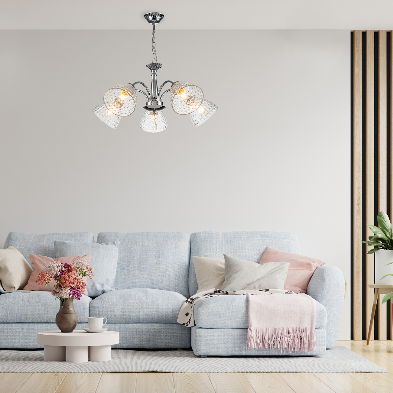 Подвесная люстра Escada Freesia 658/5PL Chrome в Москве