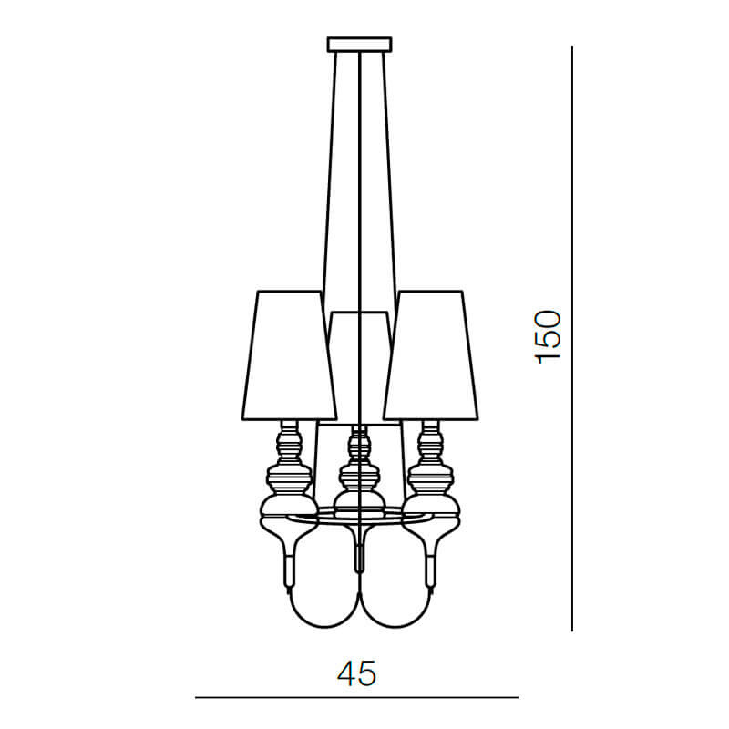 Подвесная люстра Azzardo Baroco 3 pendant AZ2163