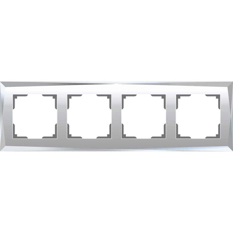 Рамка Werkel Diamant на 4 поста зеркальный WL08-Frame-04 4690389143847