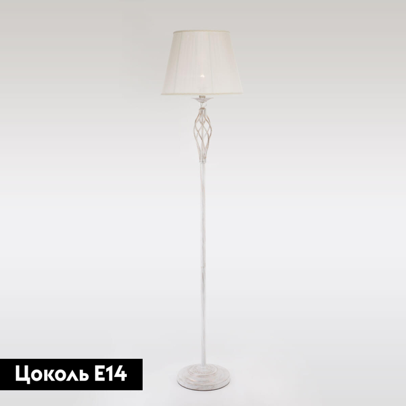 Торшер Eurosvet 01003/1 белый с золотом