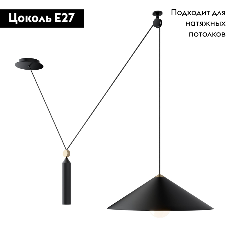 Подвесной светильник Maytoni Technical Peso P080PL-01B