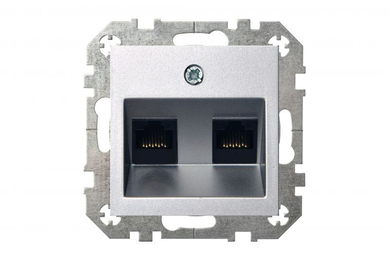 Розетка компьютерная двойная (2хRJ45) Liregus Epsilon 28-1855