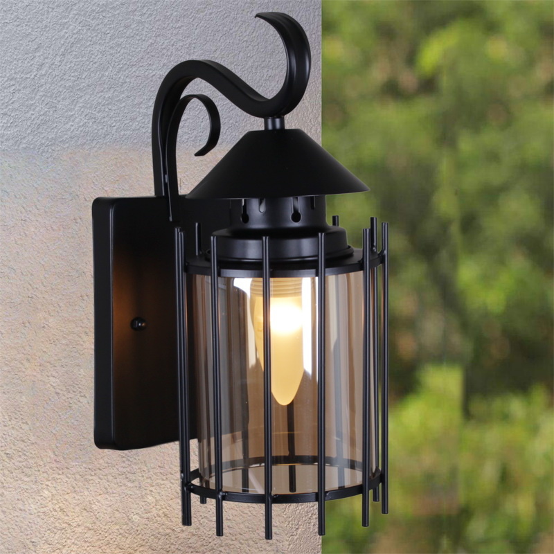 Уличный настенный светильник Reluce 08284-9.2-001U BK RLOS