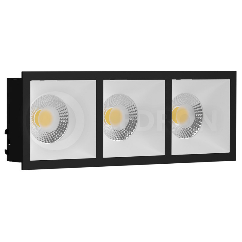 Встраиваемый светильник LeDron RISE KIT 3 Black/White 00000014657