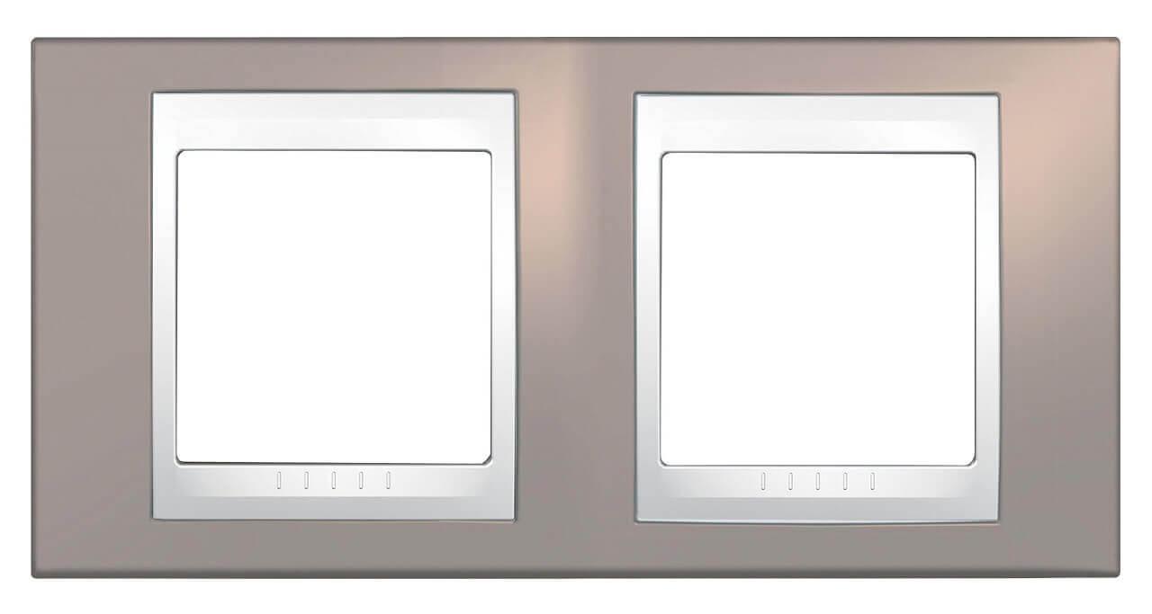 Рамка 2-постовая Schneider Electric Unica Хамелеон MGU6.004.873