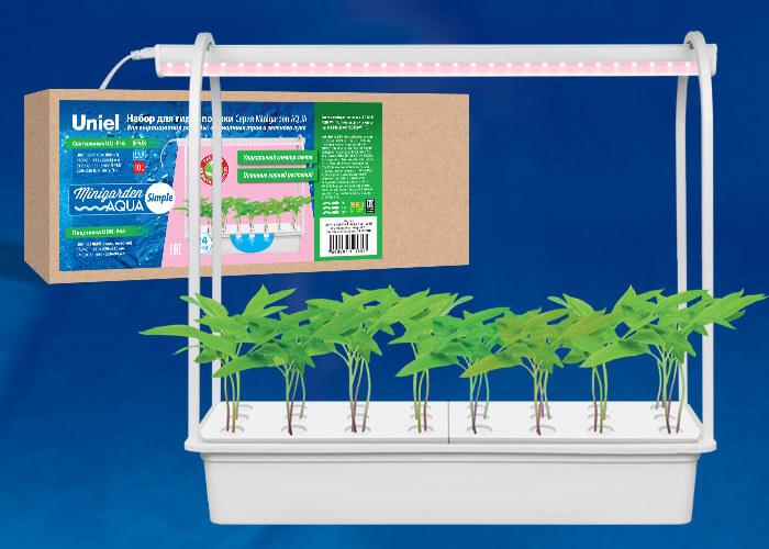 Светодиодный светильник для растений (UL-00004499) Uniel Minigarden ULT-P44D-10W/Sple IP20 Aqua Simple White
