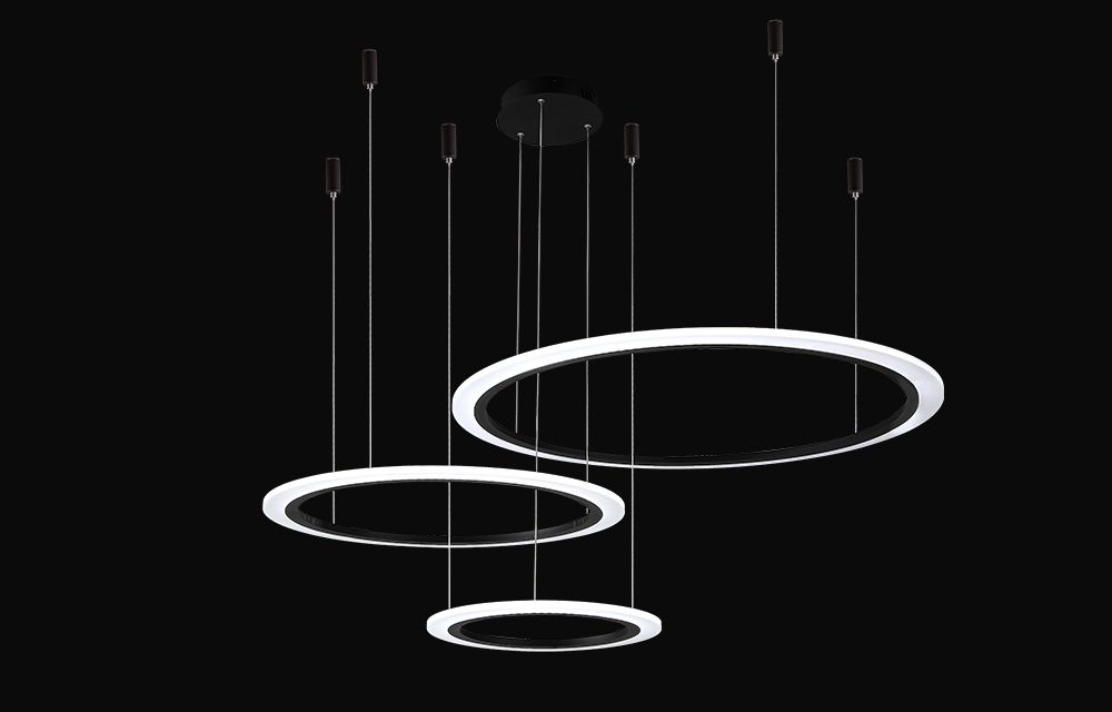 Подвесной светодиодный светильник Crystal Lux MANZANA SP67W LED D400+600+800 BLACK