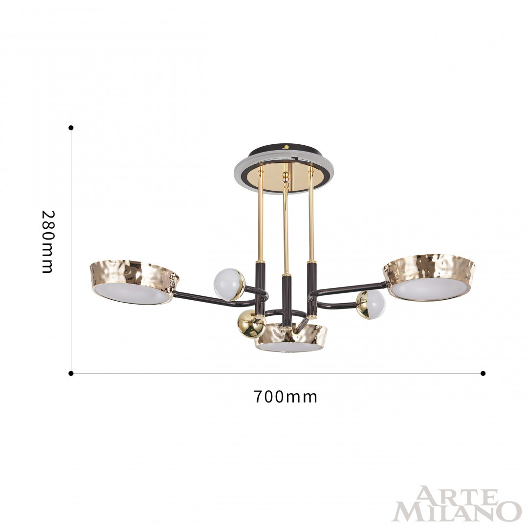 Потолочная люстра Arte Milano Ferrara 273210/6 BK/GD