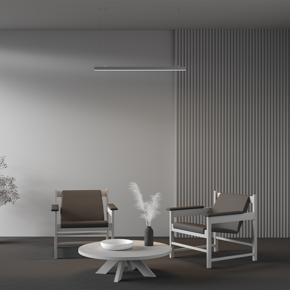 Линейный подвесной светильник Maytoni Technical 4000K 35x35 (Серебро, 1 м) LL312004