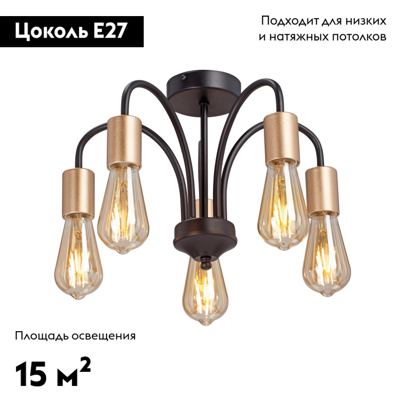Потолочная люстра лофт Vitaluce V3024-1/5PL