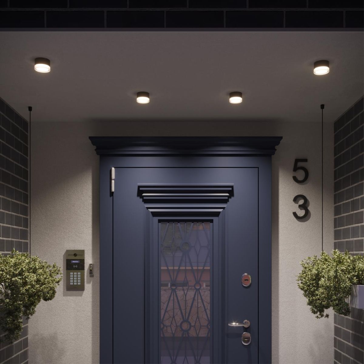 Уличный потолочный светильник с переключ. цветовой температуры Novotech Street Estima 359715