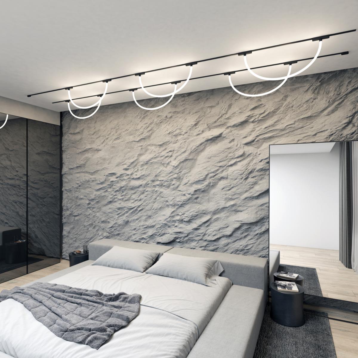 Трековый магнитный однофазный светильник Denkirs Air ray DK5327-BK