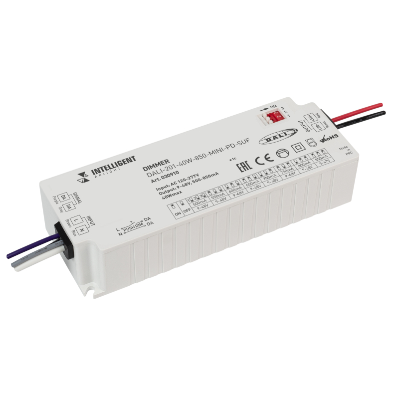 Диммер Arlight DALI-201-40W-850-Mini-PD-SUF (230V, 500-850mА) 030910