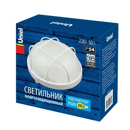 Потолочный светильник (UL-00006772) Uniel UWL-R02 100W/E27 IP54 White