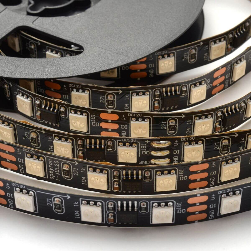 Светодиодная лента Apeyron 14,4W/m 60Led/m 5050SMD разноцветная 2M 81ЦЛ