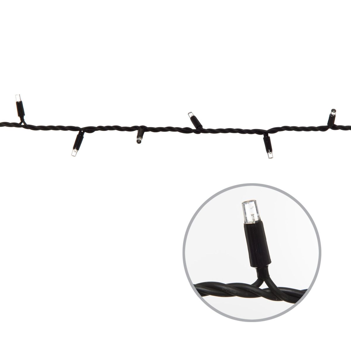 Гирлянда без вилки статическое свечение соединяемая Uniel ULD-F90PRO S10M-100/SBK WH UL-00013209