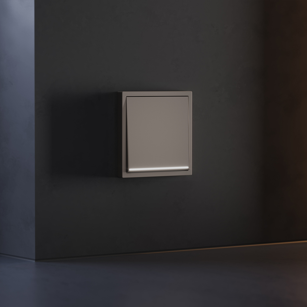 Клавиша для выключателя/переключателя одноклавишного с подсветкой Voltum S70 (капучино) VLS000214