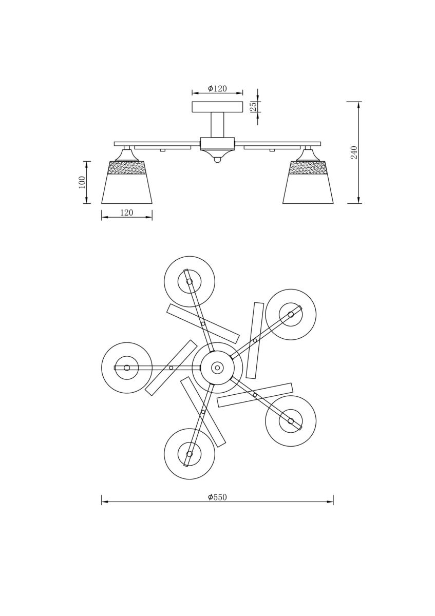 Люстра на штанге Freya Buds FR5153PL-05B
