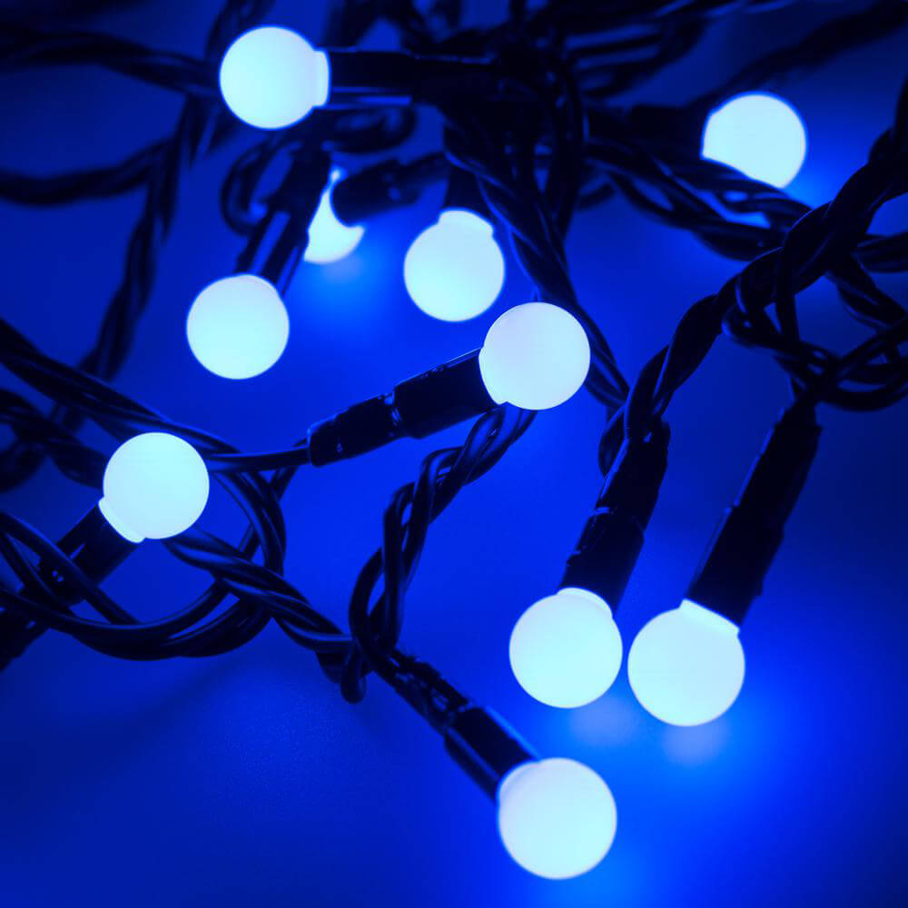 Светодиодная гирлянда Arlight ARD-Ball-Classic-D13-5000-Black-50LED Blue 025564