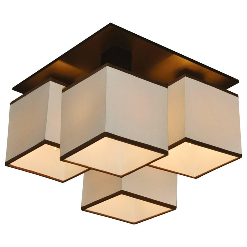 Потолочная люстра с тканевым абажуром Arte Lamp Quadro A4402PL-4BK