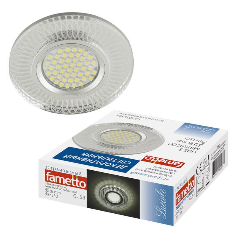 Светильник точечный со стеклом Fametto Luciole DLS-L152 GU5.3 GLASSY/CLEAR 3D