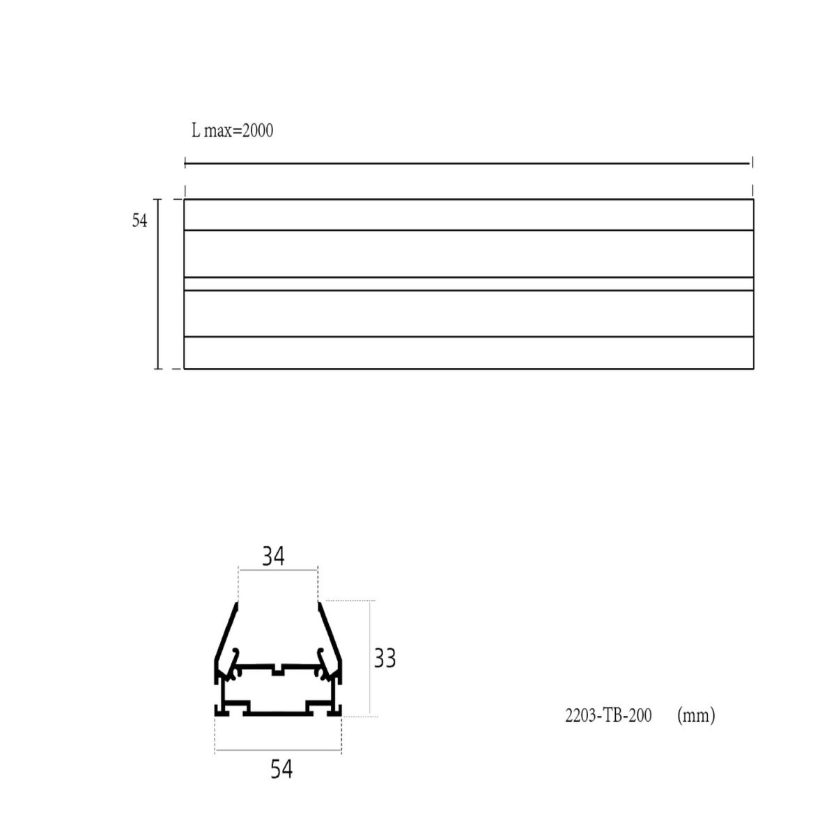 Шинопровод однофазный под натяжной потолок Favourite Practica 2203-TB-200