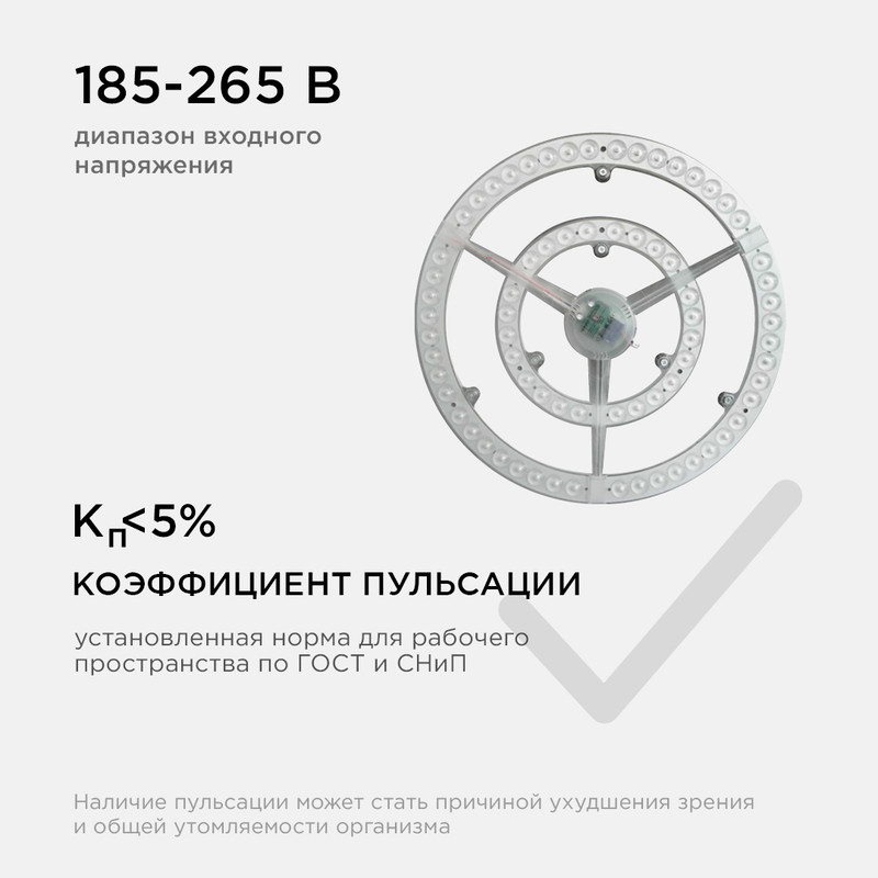 Светодиодный модуль со встроенным драйвером Apeyron 185-265В 72Вт 5400 лм 4000K 02-28