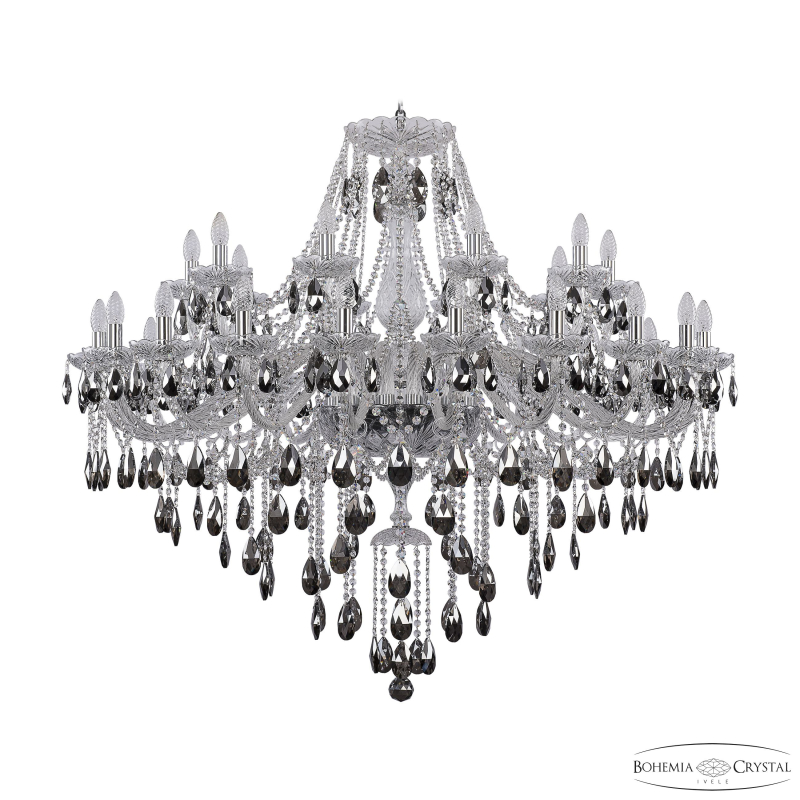 Подвесная люстра второго света Bohemia Ivele Crystal 1415/20+10/460 Ni K731