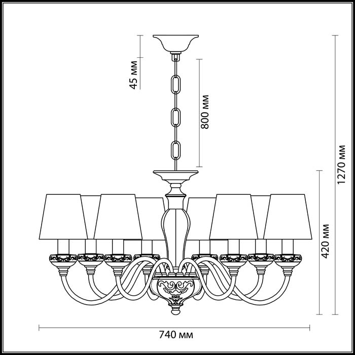 Подвесная люстра Odeon Light Marea 3948/8