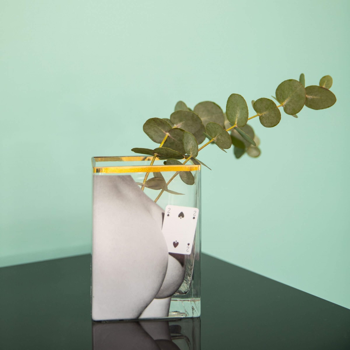 Ваза Two of Spades Small Seletti Toiletpaper Glass Vase 14122