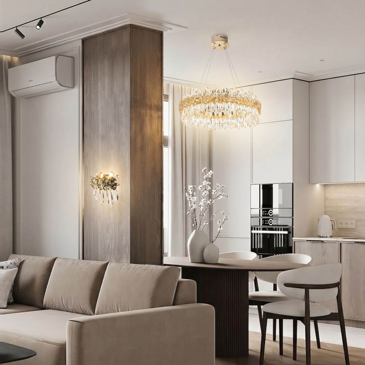Подвесная светодиодная люстра Modelux ML.9888.600 GD