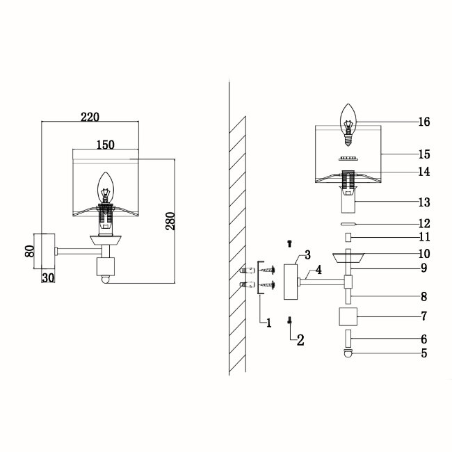 Бра Lumien Hall Vivien LH1038/1W-CO-WT