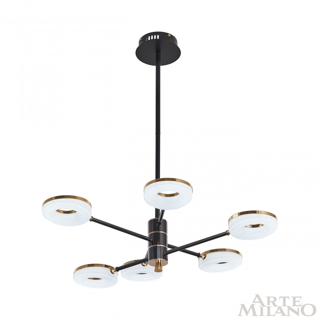 Люстра на штанге Arte Milano Ferrara 276699/6 BK/GD