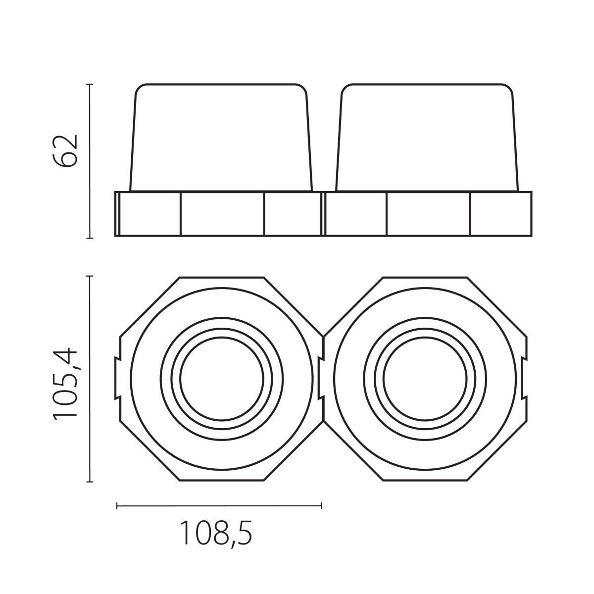 Рамка (светильник) скрытого монтажа лампочек и LED модулей MR16 в натяжной потолок Lightstar Anello 112000