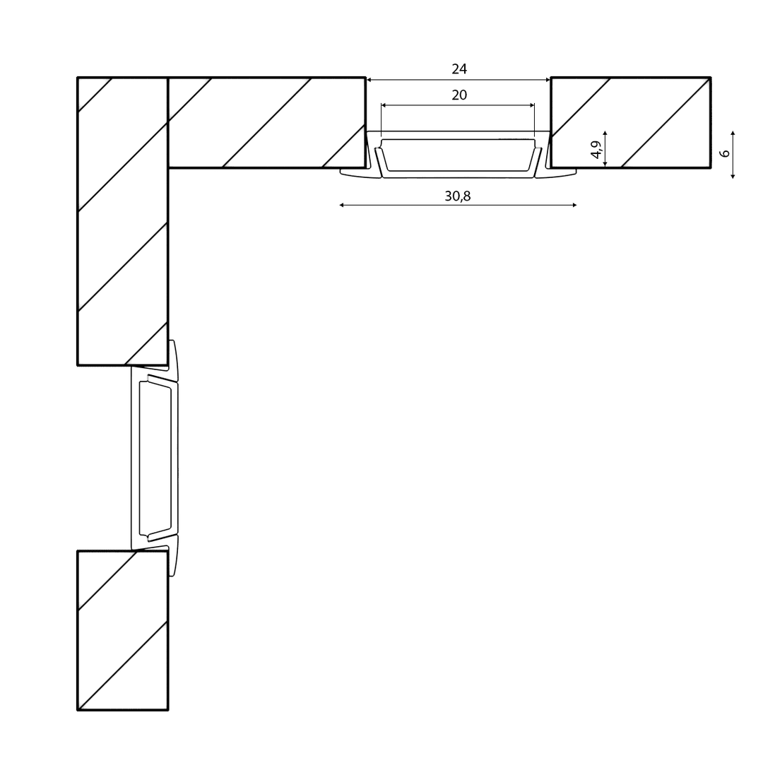 Профиль алюминиевый SWG RC-3006 900083