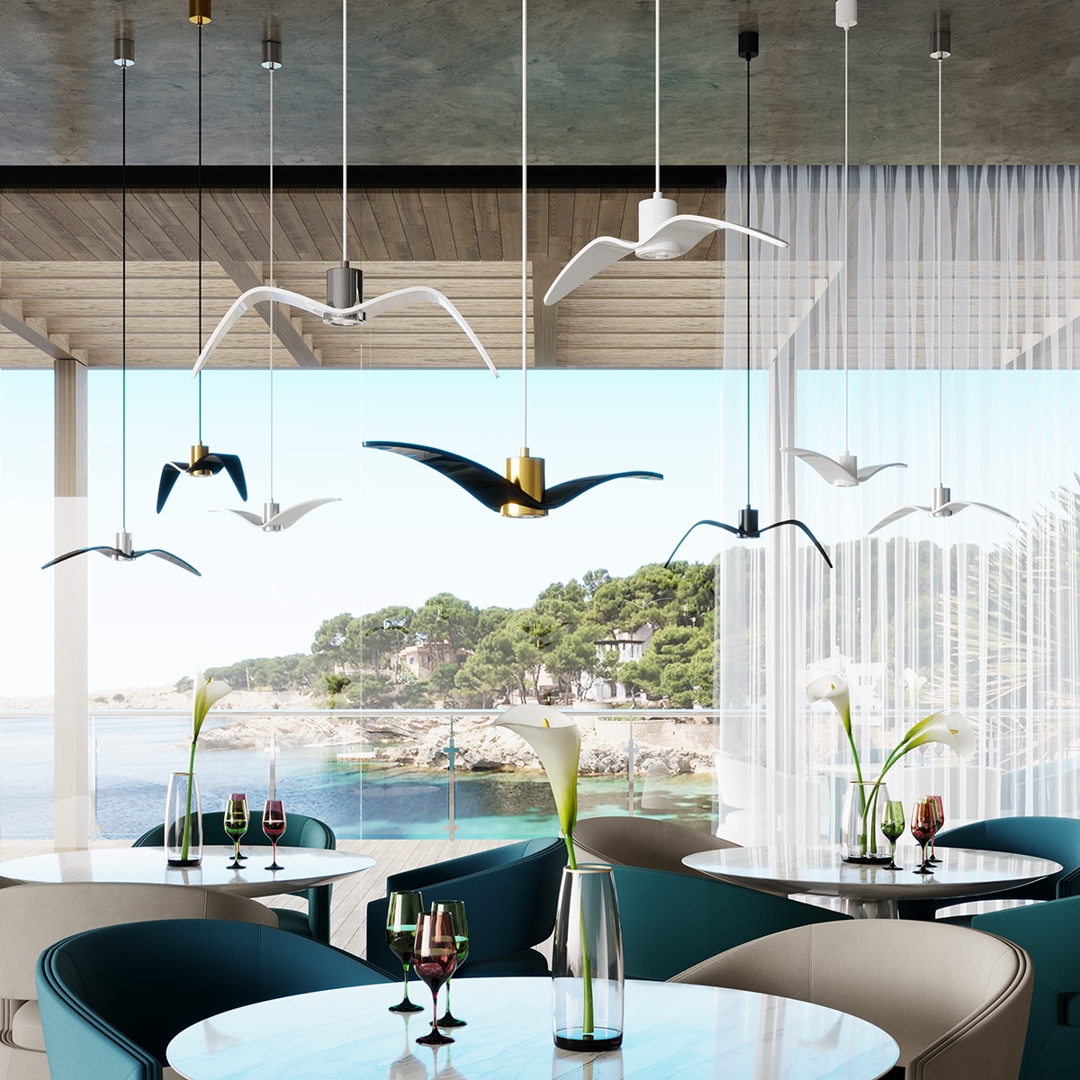 Подвесной светильник Odeon Light Birds 4902/1B УЦ