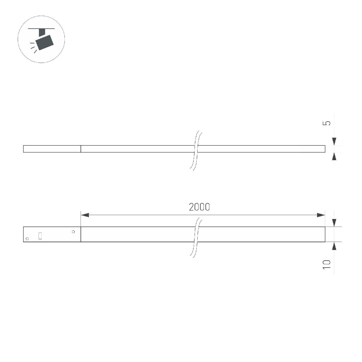 Трековый магнитный светильник Arlight MAG-MICROCOSM-FLAT-ELASTIC-L2000-16W Day4000 (BK, 100 deg, 24V) 043251