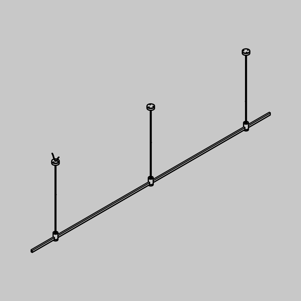 Основание на тросовых подвесах Hang для трековых светильников Maytoni Technical Flarity TFC-Flar-H03-BS