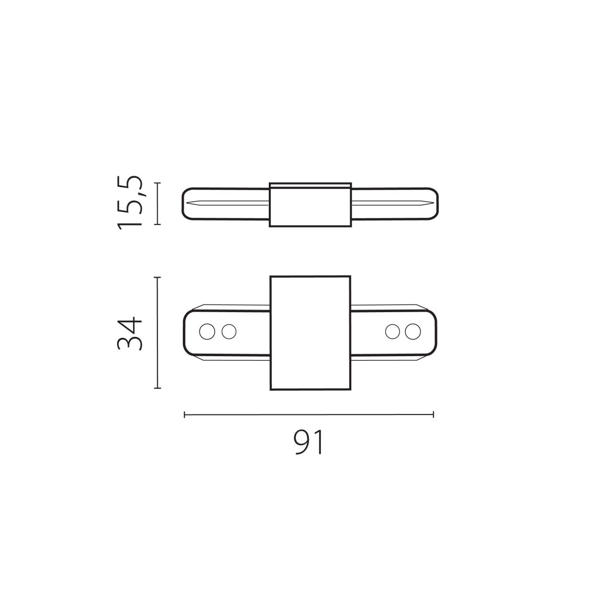Питание трековое однофазное к 50202X-P, 50203X-P Barra Lightstar 502186-P