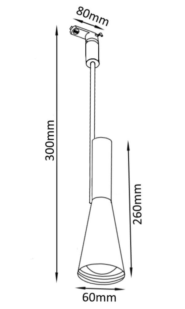 Трековый светильник однофазный Crystal Lux CLT 0.31 002 BL