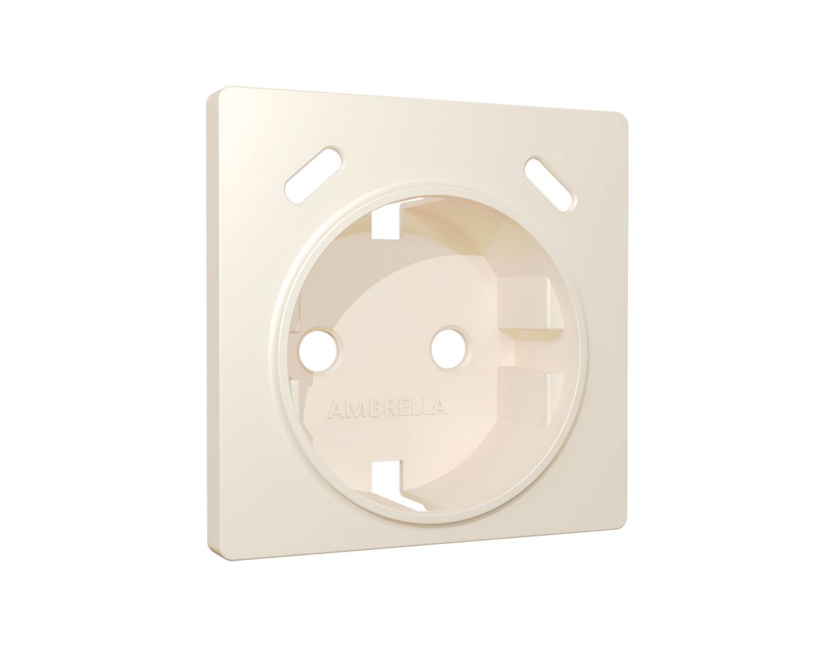 Лицевая панель Alfa (Бежевый матовый) для электрической розетки с/з со шторками 2USB C+C Quant Ambrella Volt AP3305