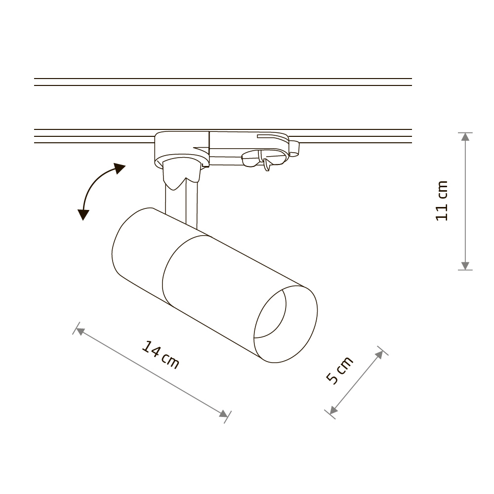 Трековый трехфазный светильник Nowodvorski Ctls Tinos Led Black 10396